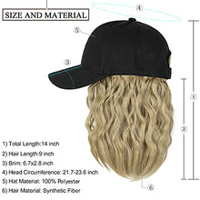 Load image into Gallery viewer, Baseball Cap Hair with 14 Inch Wavy Hair Wig Store
