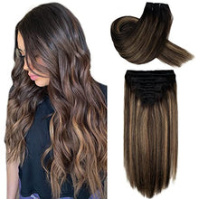 Load image into Gallery viewer, Real Hair Balayage Clip in Hair Extensions
