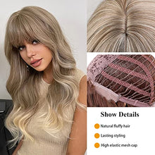 Load image into Gallery viewer, Ash Blonde Wig with Platinum Blonde Curly Ends Wig Store
