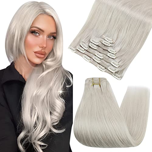 Human Hair Clip in Hair Extensions -7 Pcs set Wig Store