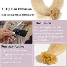 Load image into Gallery viewer, Keratin Fushion Bonded U Tip Human Hair Extensions - 100 Strands/Pack 50g Wig Store
