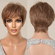 Load image into Gallery viewer, Short Pixe Cut Wig Ombre Blonde Brown
