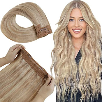 Fish Line Halo Hair Extensions with Clips Wig Store 