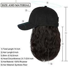 Load image into Gallery viewer, Baseball Cap Hair with 14 Inch Wavy Hair Wig Store
