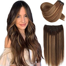 Load image into Gallery viewer, Real Hair Balayage Clip in Hair Extensions Wig Store All Products
