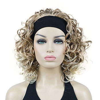 Curly Mixed Blonde 12 " Headband Wig Wig Store