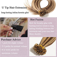 Load image into Gallery viewer, Keratin Fushion Bonded U Tip Human Hair Extensions - 100 Strands/Pack 50g Wig Store
