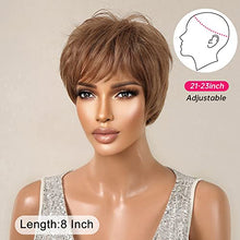 Load image into Gallery viewer, Short Pixe Cut Wig Ombre Blonde Brown
