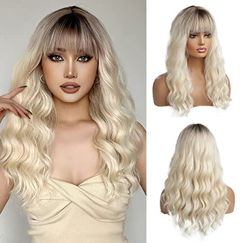 Heat Resistant Long Wavy Light Blonde Wig Wig Store