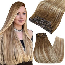 Load image into Gallery viewer, Human Hair Clip in Hair Extensions -7 Pcs set Wig Store
