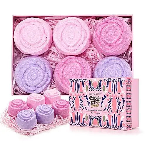 6 piece rose handmade natural bath bomb kit default title