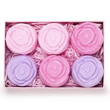 Load image into Gallery viewer, 6 piece rose handmade natural bath bomb kit
