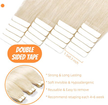 Load image into Gallery viewer, Seamless Skin Weft Tape in Human Hair Extensions

