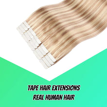 Load image into Gallery viewer, Seamless Skin Weft Tape in Human Hair Extensions
