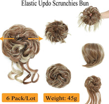 Load image into Gallery viewer, Messy Bun Hair Pieces Set of 6
