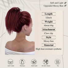 Load image into Gallery viewer, Messy Bun Hair Pieces Set of 6
