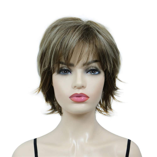 Short Layered Shaggy Synthetic Wig with Bangs Wig Store All Products