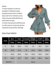 Load image into Gallery viewer, Ruffle High Waist Party Dress With Deep V Neck
