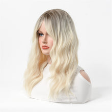 Load image into Gallery viewer, Wavy Heat Resistant Synthetic Hair with Flat Straight Bangs
