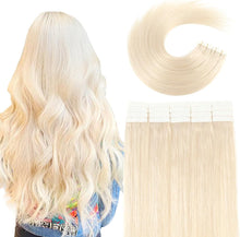 Load image into Gallery viewer, Seamless Skin Weft Tape in Human Hair Extensions
