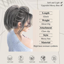 Load image into Gallery viewer, Messy Bun Hair Pieces Set of 6
