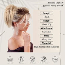 Load image into Gallery viewer, Messy Bun Hair Pieces Set of 6
