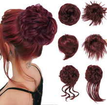 Load image into Gallery viewer, Messy Bun Hair Pieces Set of 6
