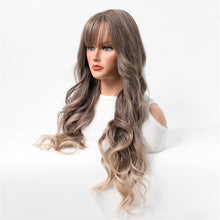 Load image into Gallery viewer, Heat Resistant Long Wavy Wigs with Bangs
