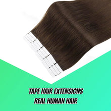 Load image into Gallery viewer, Seamless Skin Weft Tape in Human Hair Extensions
