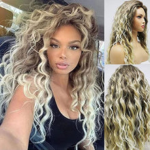Load image into Gallery viewer, Curly blonde brown reverse ombre wig Wig Store 
