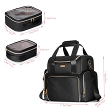 Load image into Gallery viewer, Large Makeup Cosmetic Bag with 3 Removable Cases
