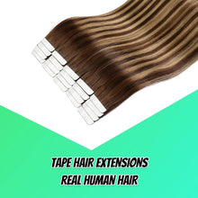 Load image into Gallery viewer, Seamless Skin Weft Tape in Human Hair Extensions
