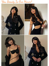 Load image into Gallery viewer, Black Wig with Bangs Heat Resistant
