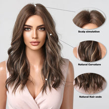 Load image into Gallery viewer, Heat Resistant Wavy Coffee Brown Wig
