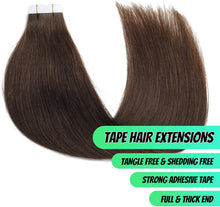 Load image into Gallery viewer, Seamless Skin Weft Tape in Human Hair Extensions

