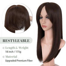 Load image into Gallery viewer, Premium Synthetic Fibre Hair Topper -18 inches
