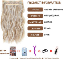 Load image into Gallery viewer, Synthetic Adjustable Long Wavy Hair Extensions
