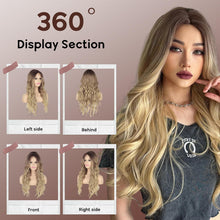 Load image into Gallery viewer, Ombre Blonde Wavy WIg with Middle Part
