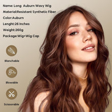 Load image into Gallery viewer, Ombre Blonde Wavy WIg with Middle Part

