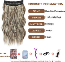 Load image into Gallery viewer, Synthetic Adjustable Long Wavy Hair Extensions
