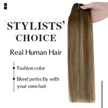 Load image into Gallery viewer, Balayage Clip in Human Hair Extensions Real Human Hair
