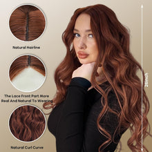 Load image into Gallery viewer, Ombre Blonde Wavy WIg with Middle Part
