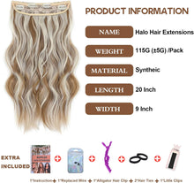 Load image into Gallery viewer, Synthetic Adjustable Long Wavy Hair Extensions
