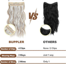 Load image into Gallery viewer, Synthetic Adjustable Long Wavy Hair Extensions
