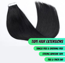 Load image into Gallery viewer, Seamless Skin Weft Tape in Human Hair Extensions
