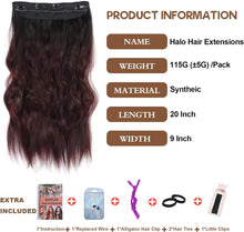 Load image into Gallery viewer, Synthetic Adjustable Long Wavy Hair Extensions
