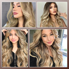 Load image into Gallery viewer, Ombre Blonde Wavy WIg with Middle Part
