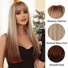 Load image into Gallery viewer, Brown Blonde Ombre Wig for Women
