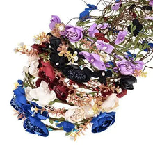 Load image into Gallery viewer, aesthetic rattan flower vine crown tiara hair accessory
