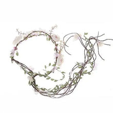 Load image into Gallery viewer, aesthetic rattan flower vine crown tiara hair accessory pink
